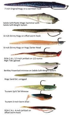 soft plastics chart Saltwater Fishing Gear, Striper Fishing, Fishing Freshwater, Fishing Hacks, Saltwater Fishing Lures, Salt Water Fishing, Bass Fishing Lures, Bass Fishing Tips, Salmon Fish