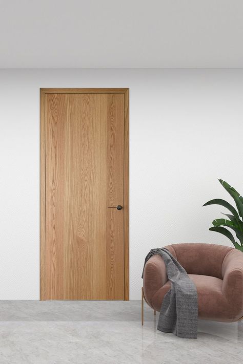 Modern Wood Doors, Interior Doors Modern, Wood Door Frame, Modern Interior Door, Oak Interior Doors, Flush Door, Interior Exterior Doors, Laminate Doors, Home Door Design