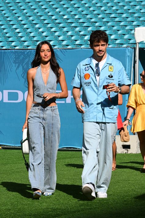 F1 Girlfriends Outfits, F1 Girlfriends, Charles Leclerc Girlfriend, Alexandra Saint Mleux Aesthetic, Miami Grand Prix F1, F1 Wag Aesthetic, Wags Outfits, Wag Outfits, F1 Outfit