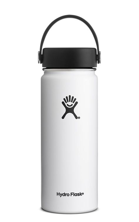 Hydro Flask 18 oz Wide Mouth - White Hydroflask Water Bottle, Hydro Flask Bottle, Coffee Flask, Hiking Water Bottle, Hydro Flask Water Bottle, Trendy Water Bottles, Wide Mouth Water Bottle, Flask Bottle, Flask Water Bottle