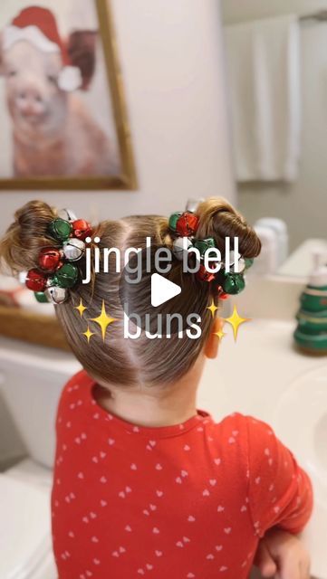 Christmas Toddler Hairstyles, Christmas Hairstyles For Kids, Easy Kids Christmas, Diy Christmas Ball, Toddler Hairstyles, Custom Barbie, Christmas Hair Accessories, Holiday Hair, Hair Supplies