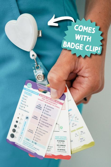 Excited to share the latest addition to my #etsy shop: The Complete Badge Card Pack https://etsy.me/3j3Gi5L #nursingnotes #badgecards #referencecards #secretsanta #nursegifts #healthcaregifts #badgereferencecard #badgereference #nursingschool Neurological Assessment, Study Guide Template, Pr Interval, Nursing Assessment, Nursing Study Guide, Nursing Pins, Medical School Motivation, Medical School Inspiration, Nursing School Notes