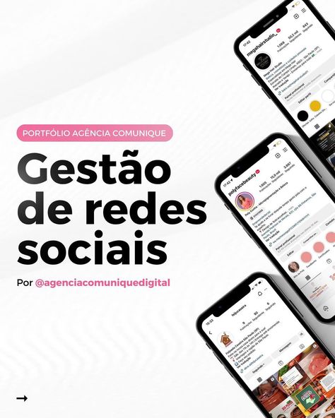 Portfólio de alguns dos nossos clientes de Gestão de Redes Sociais em Maio - Julho de 2023 🔥 Esse trabalho é a soma de: ✅Gestão de redes… | Instagram Social Media Portfolio, Designer Grafico, Novo Post, Insta Posts, Post Design, Instagram Template, Design Inspo, Social Media Post, Social Media Marketing