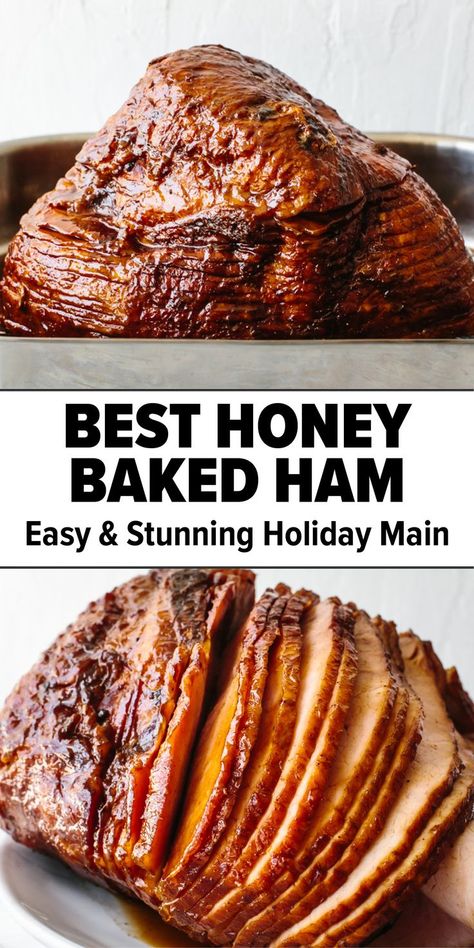 Honey baked ham for the holidays Honey Hickory Ham, How To Spiral A Ham, Diy Honey Baked Ham Recipe, How To Glaze A Ham, Christmas Ham Recipes Ovens, Honeybaked Ham Glaze Copycat, Copycat Honey Baked Ham Glaze, Best Baked Ham Recipes Ovens, Cooking A Ham In The Oven