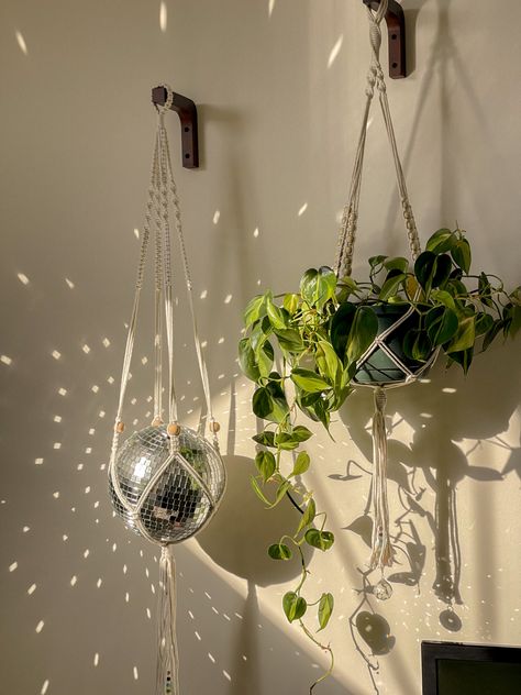 Disco Bedroom, Plant Bedroom Aesthetic, Plants For Beginners, Boho Bathroom Ideas, Chambre Inspo, Hanging Plants Indoor, Bedroom Plants, Room With Plants, Room Makeover Bedroom