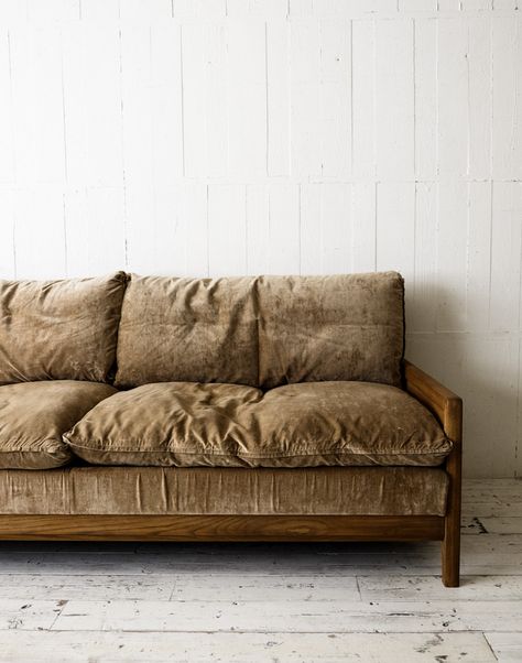 SOFAS | TRUCK FURNITURE Wood Frame Couch, Bubble Sofa, Rustic Couch, Truck Furniture, Small Sectional, Small Sectional Sofa, Rustic Sofa, Midcentury Home, Low Table