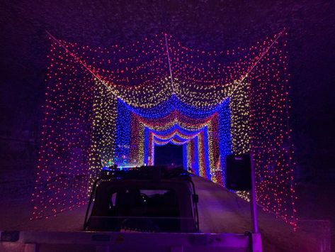 Louisville Mega Caverns' 'Lights Under Louisville' returns | News | wdrb.com Louisville Mega Cavern, Southern Living Magazine, Mormon Temple, Curtain Lights, Louisville Ky, Twinkle Lights, Southern Living, Holiday Lights, Light Show