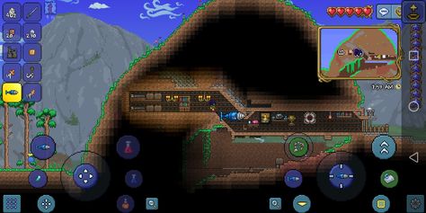 House in the mountain Terraria Mountain House, Terraria, Mountain Homes, The Mountain, Terrarium