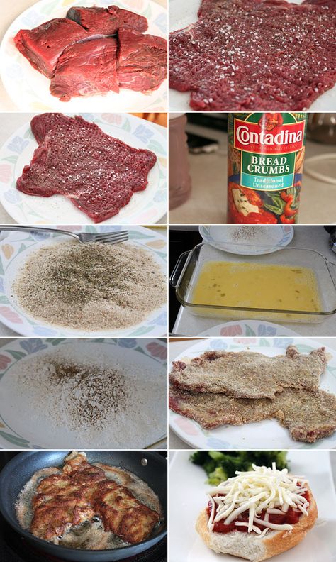 Breaded Sicilian Steak Sandwich - by Dax Philips Breaded Steak Recipe Italian, Italian Breaded Steak, Breaded Steak Recipe, Sicilian Sandwich, Italian Steak Sandwich, Sicilian Steak, Breaded Steak Sandwich, Italian Seasoning Mix, Italian Steak