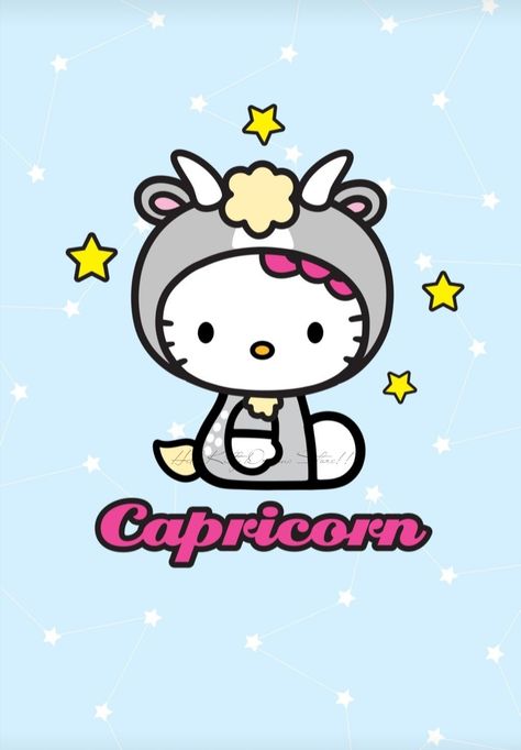 Hello Kitty Capricorn, Pfp Gangsta, Gangsta Hello Kitty, Constellation Wallpaper, Hello Kitty Tattoo, Hello Kitty Vans, Kitty Tattoo, Hello Kitty Pfp, Kitty Pfp