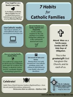 7 Habits for Catholic Families Family Prayers, Catholic Christmas, Catholic Beliefs, Catholic Education, Be A Light, Catholic Family, Faith Formation, Prayer For Family, Catholic Kids