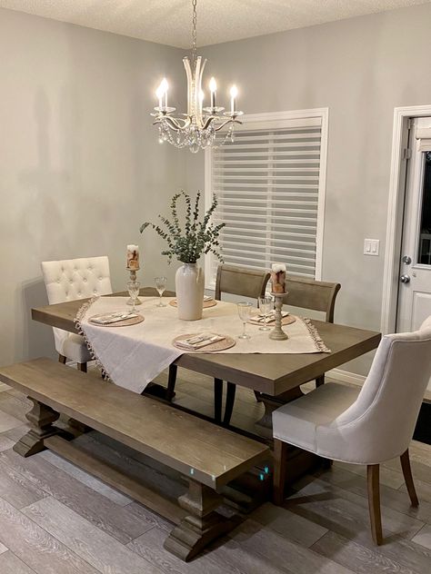 Pottery Barn Dining Room Ideas, Pottery Barn Banks Dining Table, Pottery Barn West Dining Table, Dining Banquette Bench Pottery Barn, Upholstered Dining Bench Pottery Barn, Banks Dining Table Pottery Barn Alfresco Brown, Pottery Barn Dining Room, Pottery Barn Table, Dining Interior