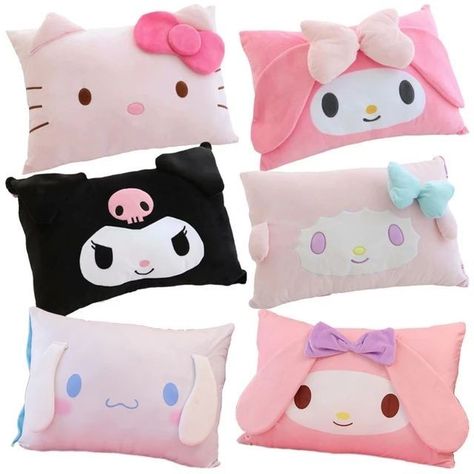 Sanrio Pillow, Kuromi Room, Baby Doll Diaper Bag, Kawaii My Melody, Hello Kitty Pillow, Kawaii Pillow, My Melody Cinnamoroll, Anime Plush, Cinnamoroll Kuromi