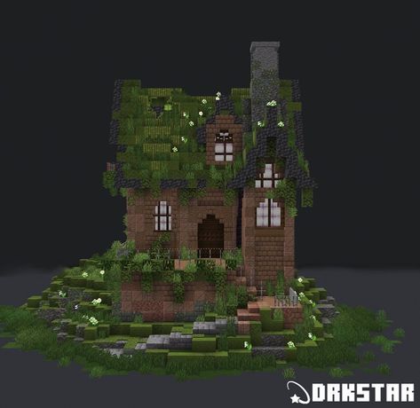 Maximalist Minecraft House, Small Witch Hut Minecraft, Swamp Minecraft House, Minecraft Spooky House, Minecraft Swamp Village, Minecraft Dark Academia, Dark Academia Minecraft, Goth Minecraft House, Witchy Minecraft