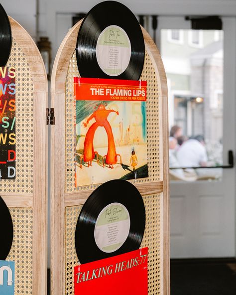 Our DIY vinyl seating chart 🎶💛🕺🪩 #weddingdiy #diy #seatingchart #seatingchartideas #eventplanner #eventplanning #eventdecor #weddingdecor #weddingdetails Glasses Seating Chart, Flaming Lips, Diy Vinyl, Talking Heads, Seating Chart, Seating Charts, Event Planner, Event Decor, Wedding Details