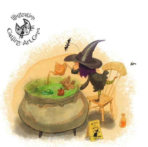 Andy Catling on Instagram: “Some Halloween cooking. #illustration #characters #childrensbooks #kidlitart #picturebooks #halloween” Cooking Illustration, Cook Illustration, Witch Cauldron, Witch Characters, Dark Fairytale, Witches Cauldron, Advocate Art, Prop Styling, Illustration Character