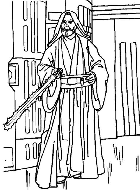 Star Wars Obi Wan, Abc Coloring Pages, School Coloring Pages, Color Pages, Line Artwork, Book Cafe, Star Wars Ships, Cartoon Coloring Pages, Star Wars Fan Art