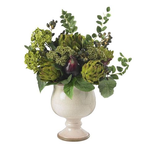 Beautifulplanter lends decorative style. 15H x17W x 16D (overall) Planter:5 1/2W x8H Polyester/iron wire/ceramic Wipe clean  Size: One Size. Color: Green. Gender: unisex. Age Group: adult. Material: silk. Faux Plants Decor, Hydrangea Flower Arrangements, Hydrangea Arrangement, Hydrangea Centerpiece, Hydrangea Arrangements, Peonies And Hydrangeas, Silk Arrangements, Faux Hydrangea, Silk Hydrangeas