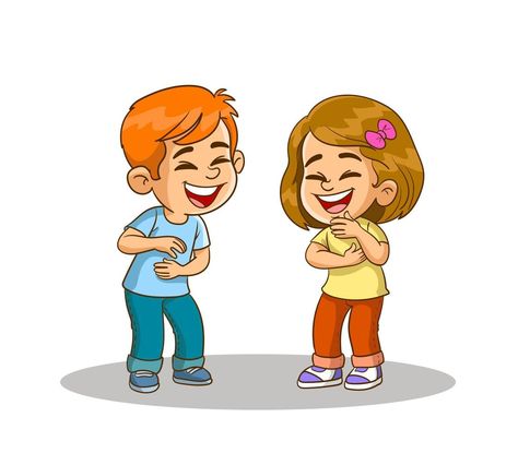 Children laugh at the fun. Funny cartoon character. Vector illustration. isolated on white background Children Laughing, Laugh Cartoon, Funny Cartoon Images, Challenges Funny, Cartoon Expression, Funny Cartoon Characters, Funny Baby Pictures, Friends Illustration, Funny Cartoon Pictures