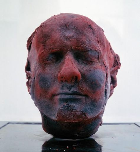 Mark Quinn - Self portrait using his own blood caste into a bust Marc Quinn, Bridget Riley, Saatchi Gallery, National Portrait Gallery, Portrait Sculpture, A Level Art, Portrait Gallery, Sculpture Installation, Figurative Sculpture