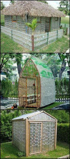 Bottle Greenhouse, Plastic Bottle Greenhouse, Bottle House, Diy Plastic Bottle, Greenhouse Plans, Diy Greenhouse, Plastic Bottle Crafts, Recycled Projects, Tie Shoelaces