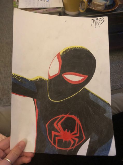 Miles Morales Drawing Tutorial, Spiderman Drawing Miles Morales, Spider Man Miles Morales Drawing, Miles Morales Dibujo, Spiderverse Drawing, Miles Morales Sketch, Miles Morales Art, Miles Morales Drawing, Spiderman Sketches