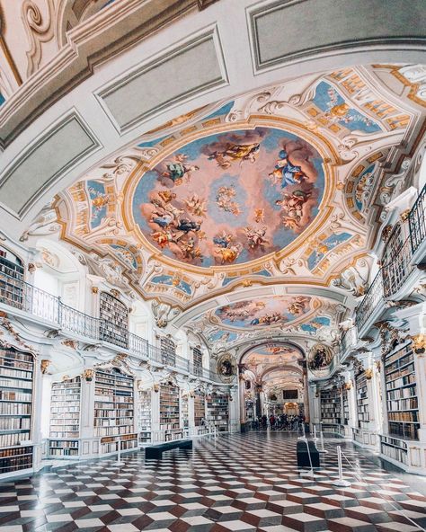 @bonvoyagecleo Admont Abbey Library, Teacher Instagram, Grand Library, Architecture Aesthetic, Magic Books, Library Architecture, Vision Board Images, English Course, Baroque Style