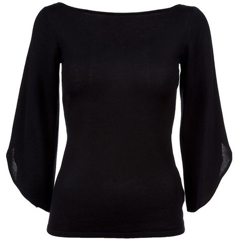 Ralph Lauren Black Label Fluted sleeve top ($409) ❤ liked on Polyvore featuring tops, blouses, shirts, black, wrap around blouse, black boatneck shirt, boat neck shirt, wrap blouse と boat neck tops Boatneck Top Outfit, Boatneck Shirt, Black Wrap Top, Label Shirt, Black Boat, Boat Neck Shirt, Long Sleeve Wrap Top, Estilo Grunge, Big Jewelry