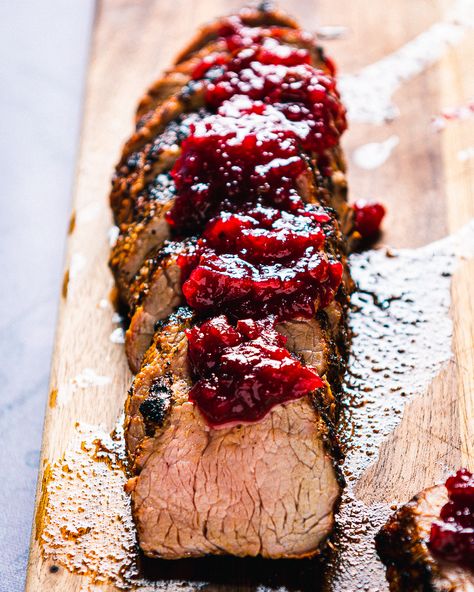 Pork Tenderloin Glaze, Christmas Pork, Best Pork Tenderloin Recipe, Smoked Pork Loin, Cranberry Salsa, Pork Sauce, Tenderloin Roast, Roasted Pork Tenderloins, Grilled Pork Tenderloin