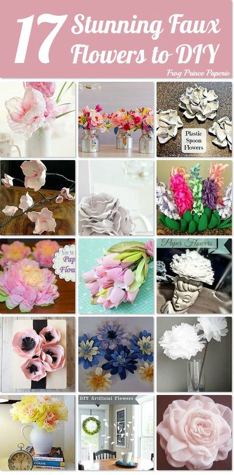 Round up of beautiful DIY faux flower tutorials Fake Flowers Diy, Idea Box, Making Flowers, Homemade Art, Faux Flower Arrangements, Frog Prince, Hobby Room, Floral Craft, Paper Flower Tutorial