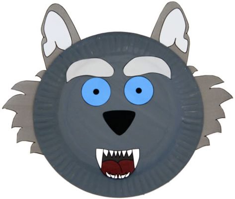 Paper Plate Wolf Craft for kids Norway Crafts, Wolf Craft, Paper Plate Animals, Wolf Kids, Wolf Mask, Kids Plates, Animal Crafts For Kids, Animal Activities, Paper Plate Crafts