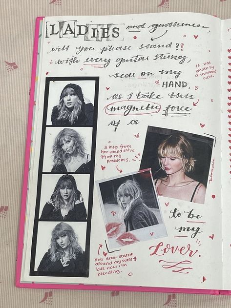 Lover Journal Taylor, Taycore Aesthetic, Coquette Art Aesthetic, Taylor Swift Journal Ideas, Diario Aesthetic, Journal Inspo Aesthetic, Journal Pages Aesthetic, Journal Ideas Aesthetic, Lover Journal