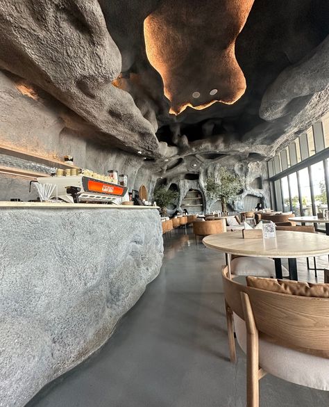 work from CAVE Cave Architecture, Cave Interior, Butterfly Museum, Cave Design, Resto Bar, Cave Room, Stone Interior, Dream Life House, Bar Design Restaurant