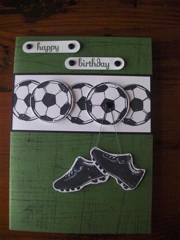 Soccer Cards, Soccer Birthday, Homemade Birthday Cards, Masculine Birthday Cards, Birthday Cards For Boys, Bday Cards, Boy Cards, Football Birthday, Football Card