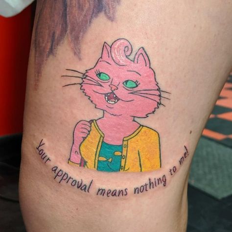 Princess Carolyn Tattoo, Princess Carolyn, Bojack Horseman, Princess Caroline, Tattoo Idea, Tattoos And Piercings, Watercolor Tattoo, Vault Boy, Piercings