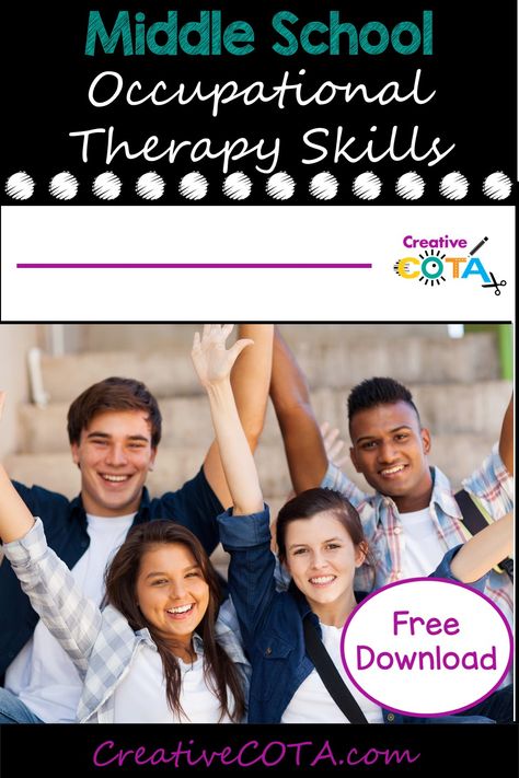 Do you struggle to find age-appropriate skill-building activities for middle school students? Check out resources for fine motor, gross motor, visual perception, handwriting, social-emotional learning skills, and more. Check out this post for occupational therapy activity ideas, games, and freebies for your older students. These activities work for early finishers and classroom management as well. Learning Activities For Middle Schoolers, Middle School Occupational Therapy, Middle School Occupational Therapy Ideas, School Based Occupational Therapy, Occupational Therapy Activity, Executive Functioning Activities, Visual Motor Activities, 6th Grade Activities, Emotional Activities