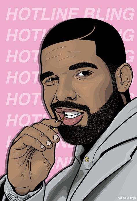 Drake Illustration, Ovo Xo, Drake Drawing, Drake Art, Illustration Gif, Canvas Art Painting Acrylic, Swag Wallpaper, Rapper Art, Hip Hop Art