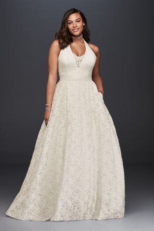 This one is a serious contender Galina Wedding Dress, Halter Top Wedding Dress, Plus Size Ball Gown, Wedding Dresses Plus, Plus Wedding Dresses, Design Invitation, Davids Bridal Wedding Dresses, Pnina Tornai, Wedding Dress With Pockets