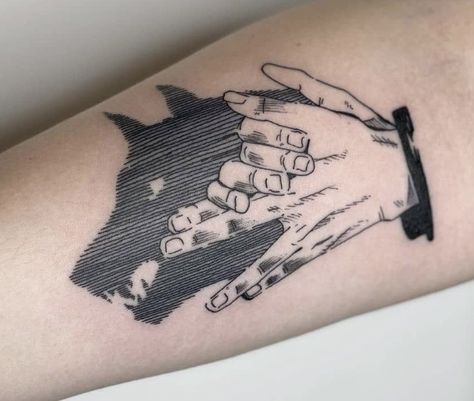 Shadow Tattoo, 4 Tattoo, Tatuaje A Color, Small Tattoos For Guys, Shadow Puppets, White Tattoo, Black Ink Tattoos, Dope Tattoos, Anime Tattoos