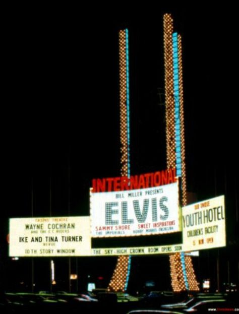 The International Hotel, Las Vegas 1969. International Hotel Las Vegas, Colonel Tom Parker, Elvis Presley Las Vegas, Elvis Quotes, Vegas Residency, Las Vegas Hilton, Elvis Memorabilia, Vegas Hotels, Barbara Streisand