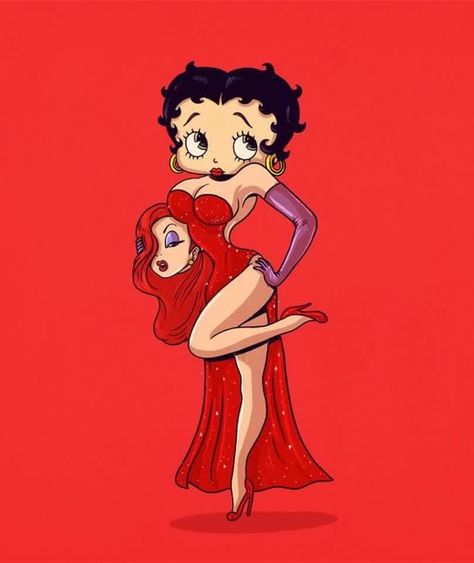 Betty Boop vs Jessica Rabbit Jessica Rabbit Aesthetic, Jessica Rabbit Wallpaper, Betty Boop Wallpapers Iphone, Betty Boop Wallpapers, Betty Boop Aesthetic, Alex Solis, Betty Boop Tattoos, Betty Boop Classic, Betty Boop Art