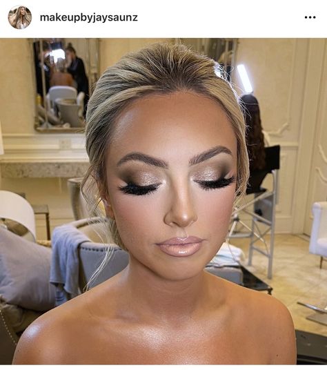 Pageant Makeup For Blondes, Pageant Hair And Makeup, Glam Bride Makeup, Glamorous Wedding Makeup, Pageant Makeup, Hazel Eye Makeup, Wedding Eye Makeup, Glam Wedding Makeup, Pageant Hair