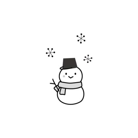 Simple Christmas Tattoo, Cute Snowman Drawing Easy, Snowman Widget, Snow Man Drawing Easy, Cute Winter Doodles, Snowman Tattoo Simple, Christmas Small Drawings, Winter Widgetsmith, Winter Doodles Easy