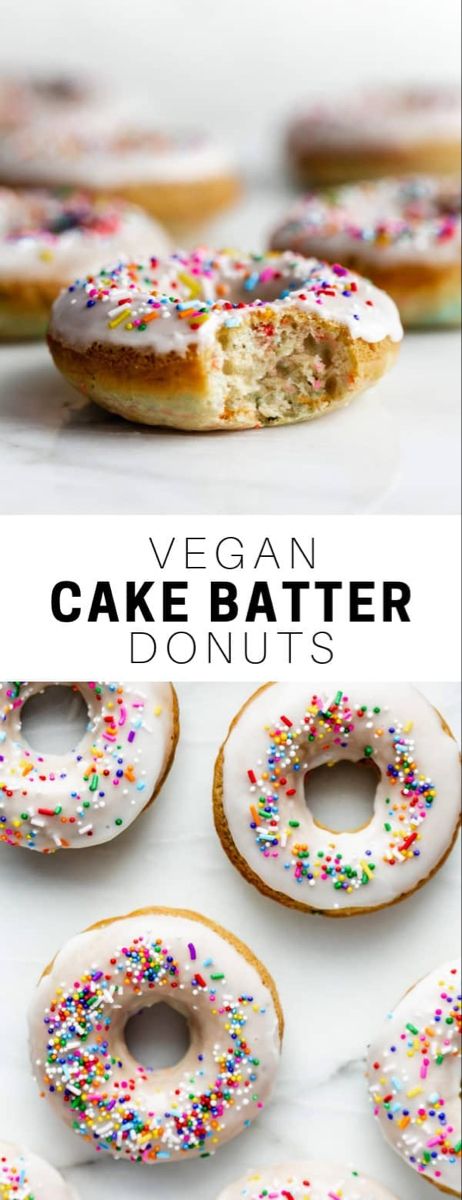 Beignets Cuits, Burrito Vegan, Vegan Donut Recipe, Healthy Vegan Dessert, Vegan Doughnuts, Vegan Birthday, Cheesecake Vegan, Vegan Birthday Cake, Breakfast Low Carb