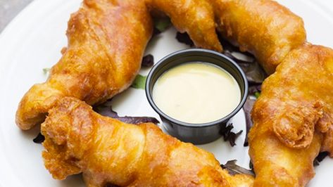 Battered Chicken Tenders Recipe - Food.com Chicken Tender Batter Recipe, Battered Chicken Tenders, Batter For Chicken Tenders, Beer Battered Chicken, Battered Chicken, Fried Chicken Batter, Chicken Batter, Fried Chicken Strips, Chicken Tenders Recipe