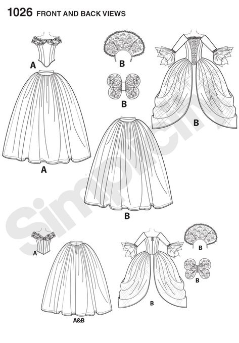 Simplicity 1026 Disney Cinderella Costume Cinderella Pantomime, Cinderella Costume Women, Diy Cinderella Costume, Godmother Costume, Shrek Costumes, Cinderella Play, Fairy Godmother Costume, Princess Dress Patterns, Musical Costumes