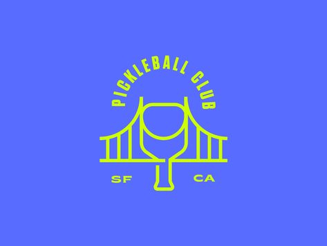 San Francisco Pickleball Club | Logo Design by Kyle Light on Dribbble Club Logo Design, Run Club, Pickleball Court, Club Logo, Pickleball, Creative Professional, Global Community, Brand Identity, San Francisco