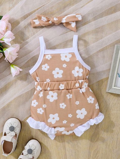 Newborn Baby Girl Outfits, Newborn Baby Girl Clothes, Cami Romper, Trendy Baby Clothes