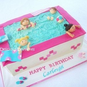 Pool Party Cakes for Girls | Pool party cakes Pool Party Cakes For Girls Birthday, Pool Party Birthday Cake, Pool Cakes, Pool Birthday Cakes, Pool Party Cake, Swimming Pool Cake, Swimming Cake, Spa Cake, Pool Party Cakes