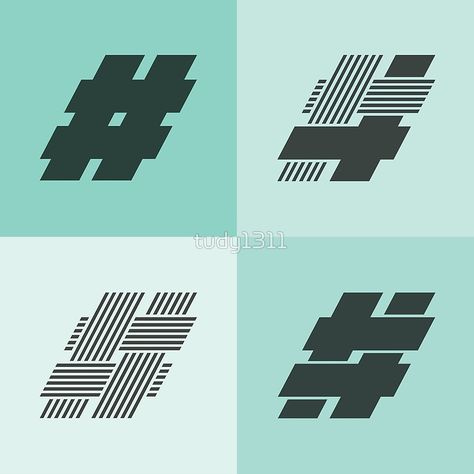 Hashtag Design Typography, Arrow Design Graphic, Hashtag Symbol, Hashtag Logo, Berber Tattoo, Instagram Pattern, Paper Logo, Furniture Logo, Logo Art